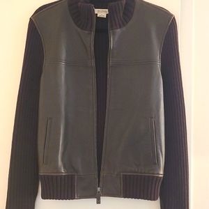 Leather/strech jacket